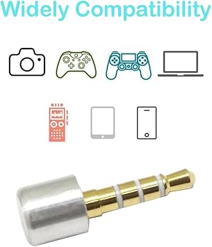 Sound Locking Device- Privacy Protection 3.5mm MIC Blocker(2PCS) Mic Lock Data Security for Smartphones Black Gray