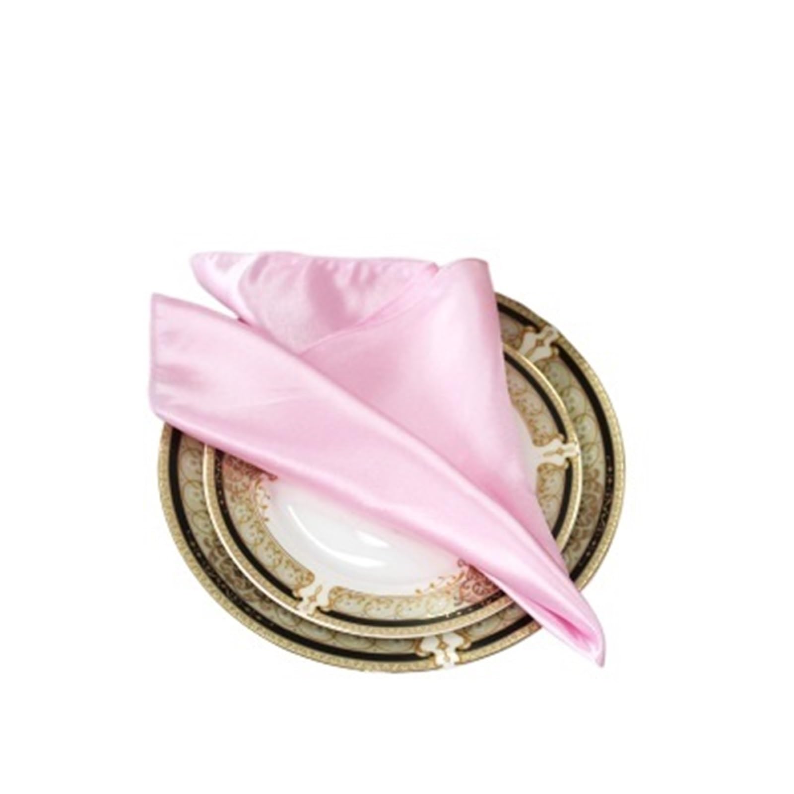 Cloth Dinner Table Napkins, Satin Dinner Napkins Wedding Multicolor3pcs(Color 12)