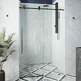 VIGO Elan E-Class Adjustable 56-60 in. W x 76 in. H Frameless Sliding Rectangle Shower Door with Cle