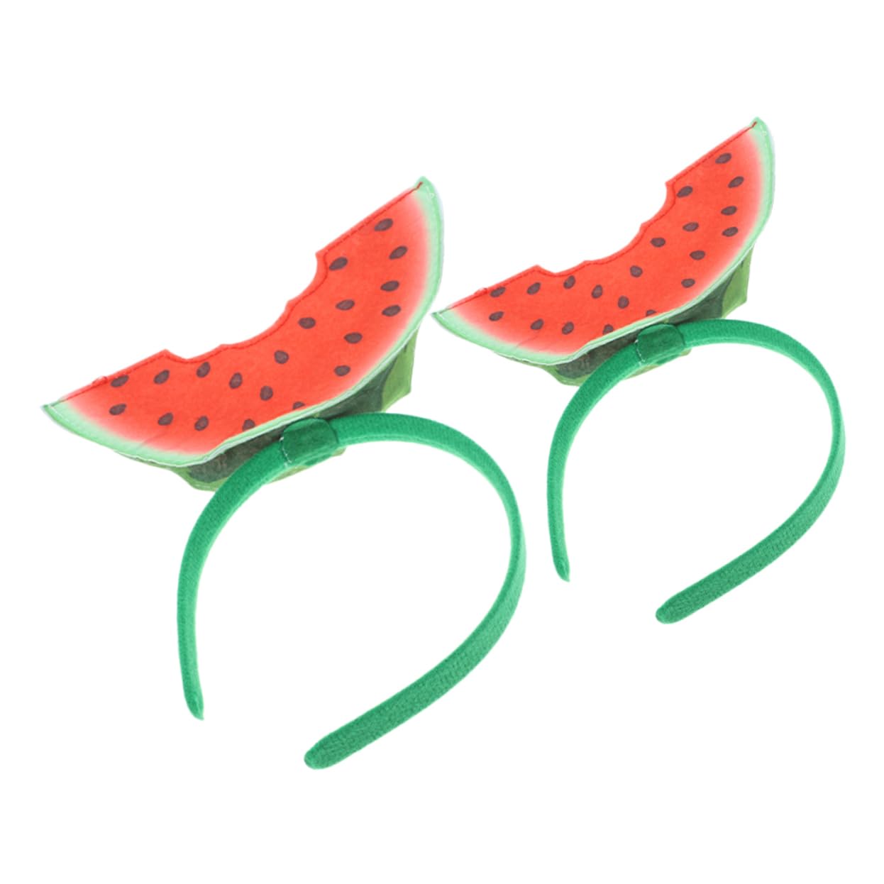 CALLARON 2pcs Three-dimensional Watermelon Headband Cute Headband Crazy Hairband Fruit Headwear Watermelon Headdress Holiday Party Headpieces Watermelon Hair Hoops Heat Transfer Felt Cloth