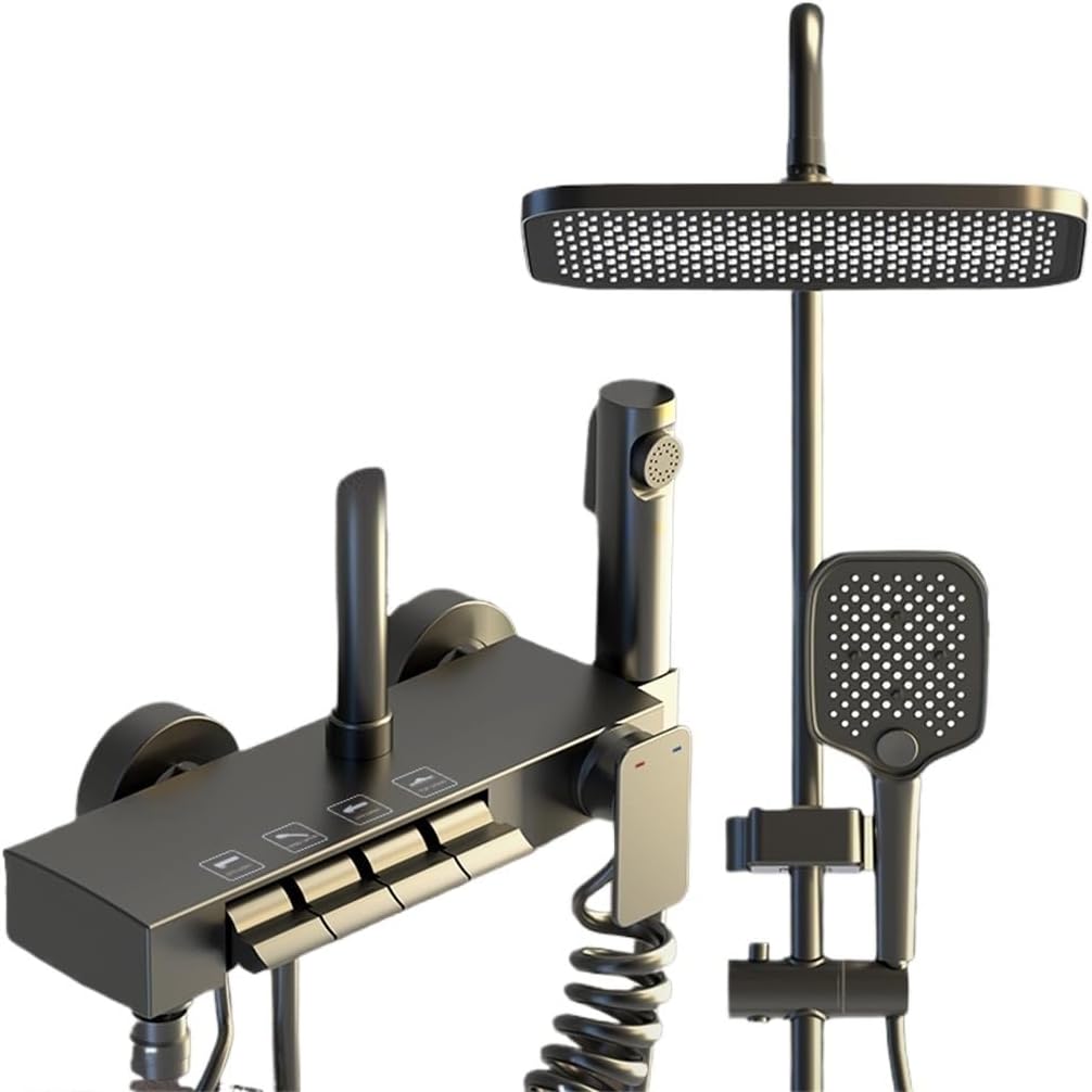 Shower Set, Bathroom, Home Piano Button, Shower, Flower Drying, pressurized Nozzle Earrings Necklace