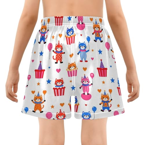 Short de bain pour fête d'anniversaire pour garçons 4T avec motif chats