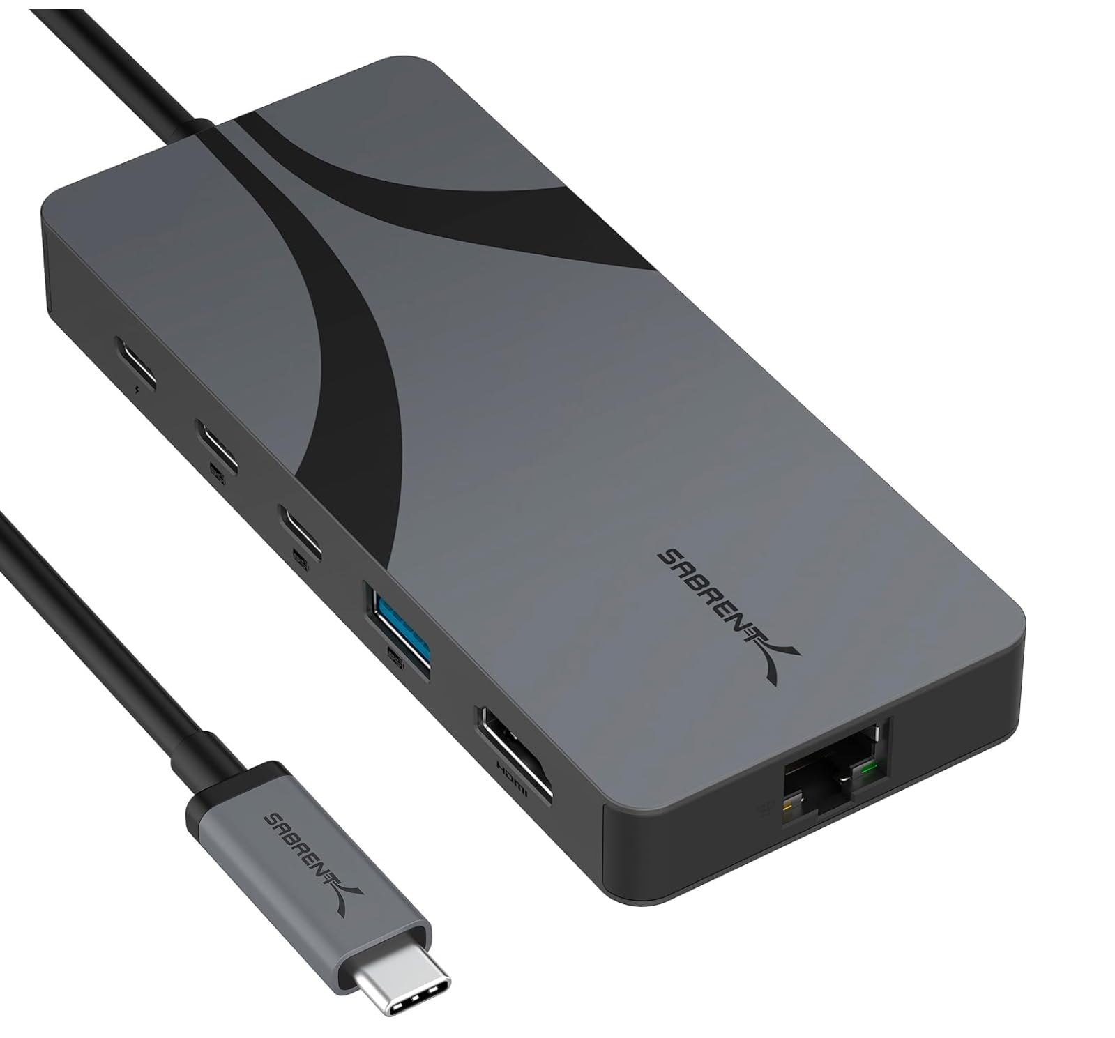 SABRENT USB4 Hub, Travel Hub with 2 USB-C Ports, 1 USB-A Port, HDMI 2.1, 2.5GbE and 85W PD 3.0 [HB-U4HP]