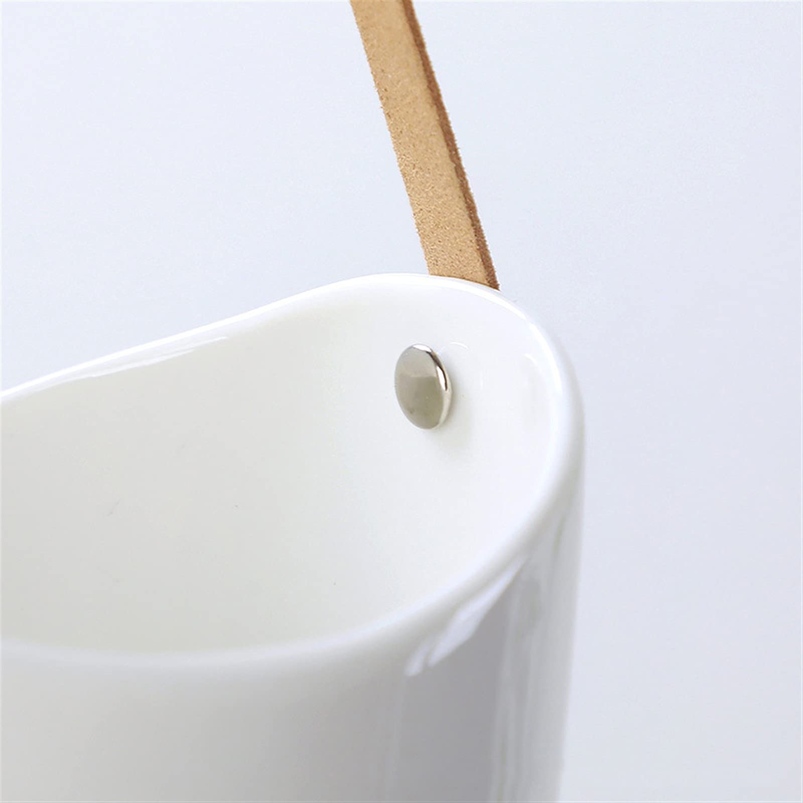 Liudan Wiszące doniczki, białe ceramiczne wazony, hydroponiczne, montowane na ścianie, sukulenty, doniczkowe, kwiaty, do wnętrz, domu, ogrodu, dekoracja, wieszak na rośliny (kolor: 3 szt. doniczka)