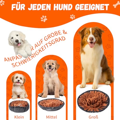SUNFATT Schnüffelteppich Hund -Hundespielzeug Intelligenz- Robustes und widerstandsfähiges Intelligenzspielzeug für Hunde-größenverstellbar und waschbar,Für alle Hunderassen