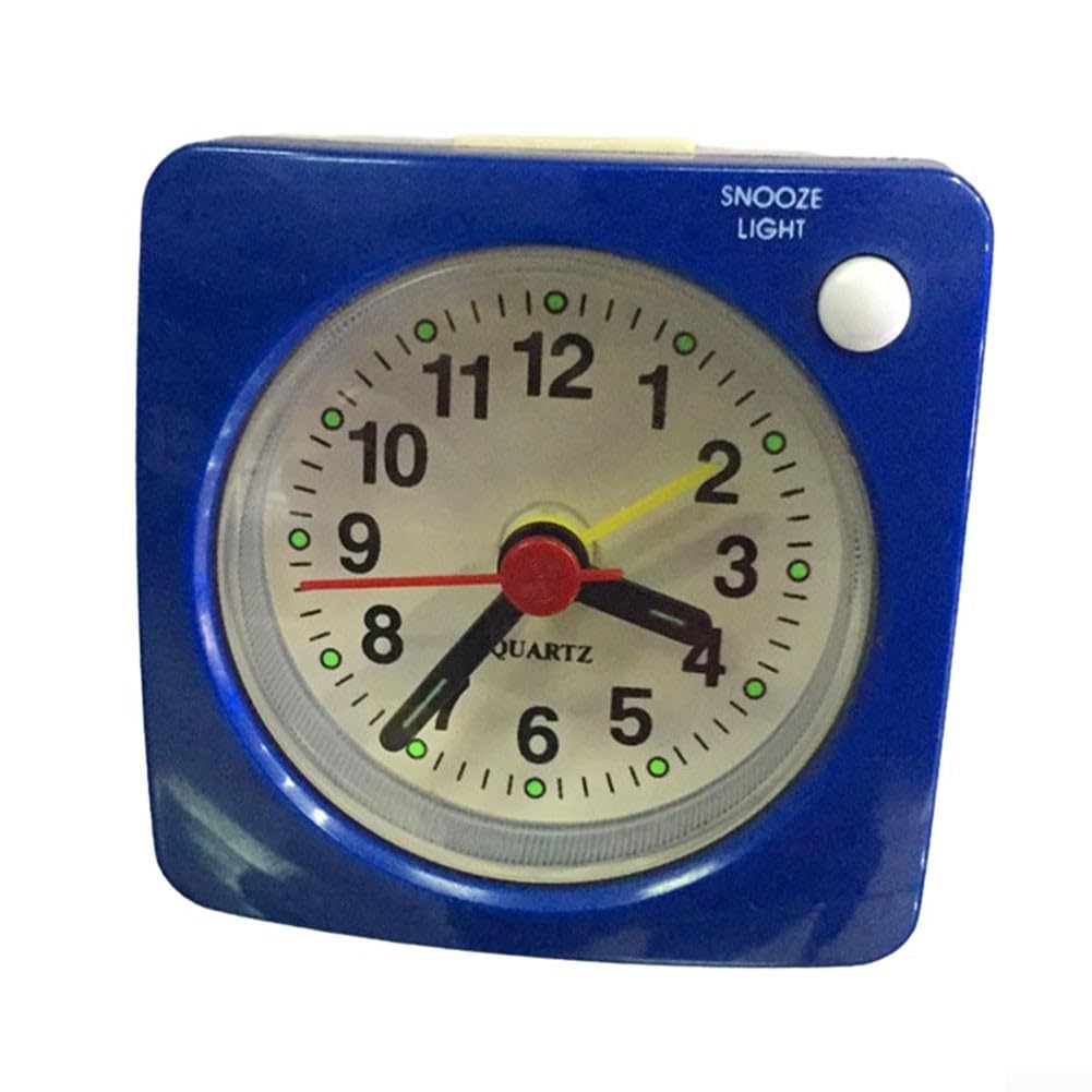 Mini Retro Wekker Ronde Digitale Quartz Klok Draagbare Reizen Wekker Bureau Nachtkastje Stille Klok Thuis Slaapkamer Decor,K