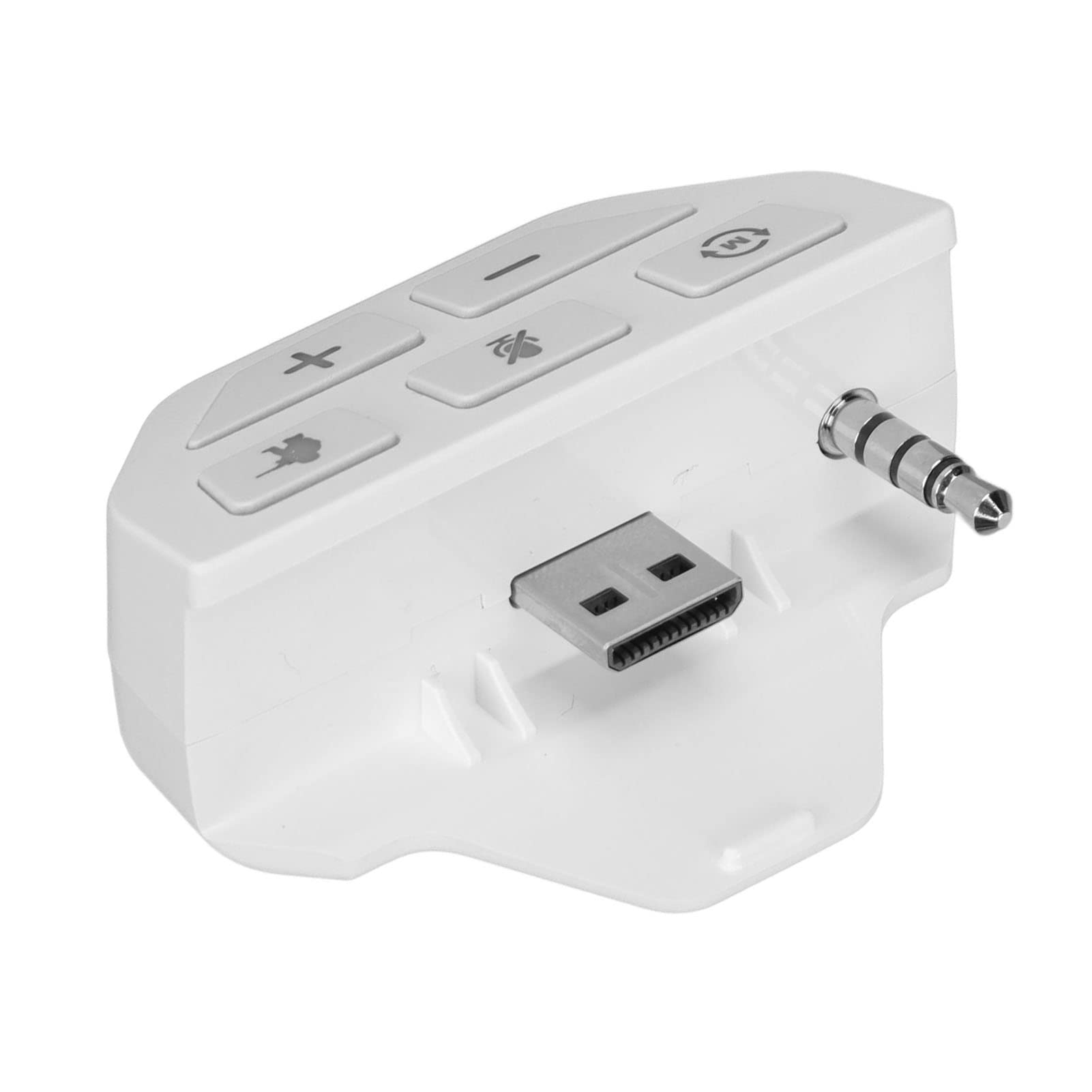Améliorateur de Son One, Adaptateur de Casque Stéréo à Prise 3,5 Mm pour Manette One avec 4 Modes de Son EQ, Mode de Détection Blanc