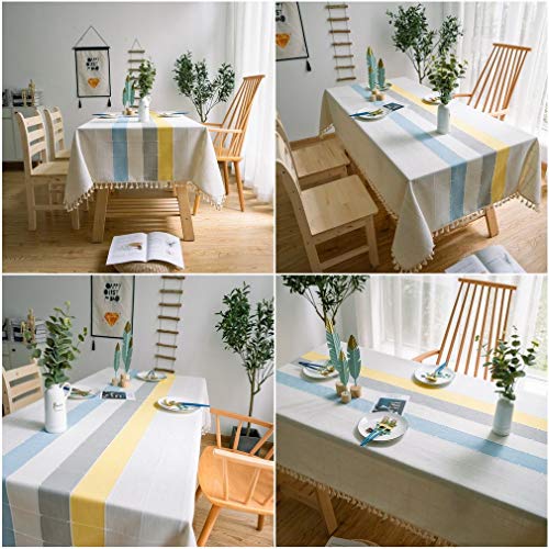 Nappe de table rectangulaire haut de gamme à franges pour table de style - 7