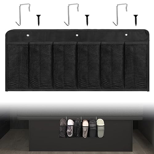 RVZONE RV Shoe Pockets 6 Large Pockets, Hanging Organizer with Sturdy Hooks