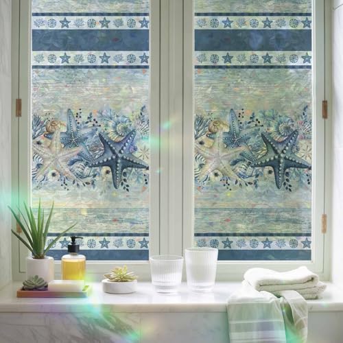 Vinilo decorativo azul para ventana 17.7 x 78.7 pulgadas miniatura 3