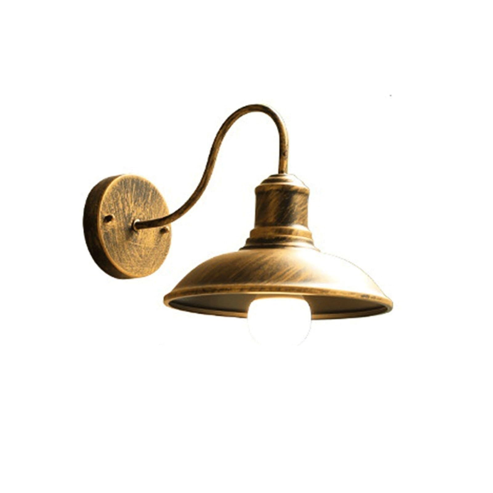 HYJAUSXB Wall Lamps Sconces Porch Lights Vintage Industrial Lamp Outdoor Waterproof Light Wrought Iron Lampshade Sconce Gooseneck Barn for Balcony Aisle