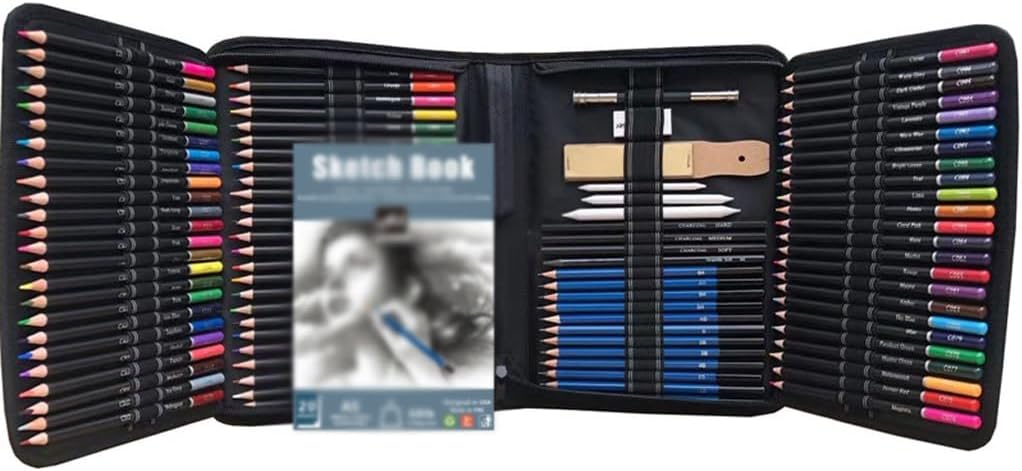 FUOEN 145 本の色鉛筆セット アート ドローイング ペン アート プロの描画セット