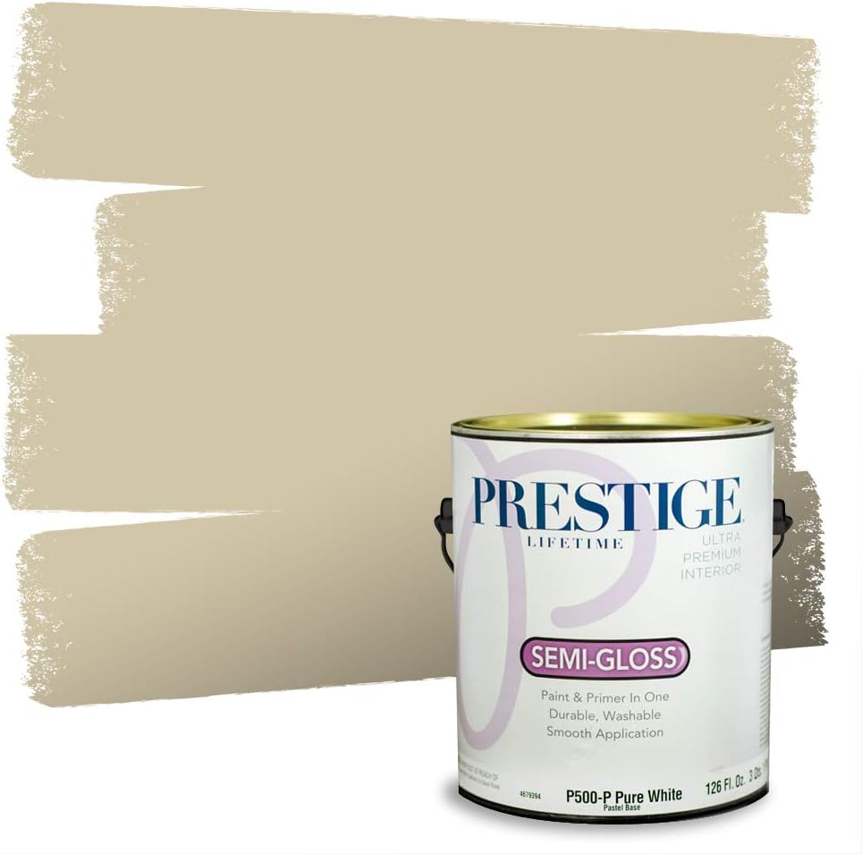 PRESTIGE Paints Interior Paint and Primer In One, 1-Gallon, Eggshell, Comparable Match of Benjamin Moore* Graytint*