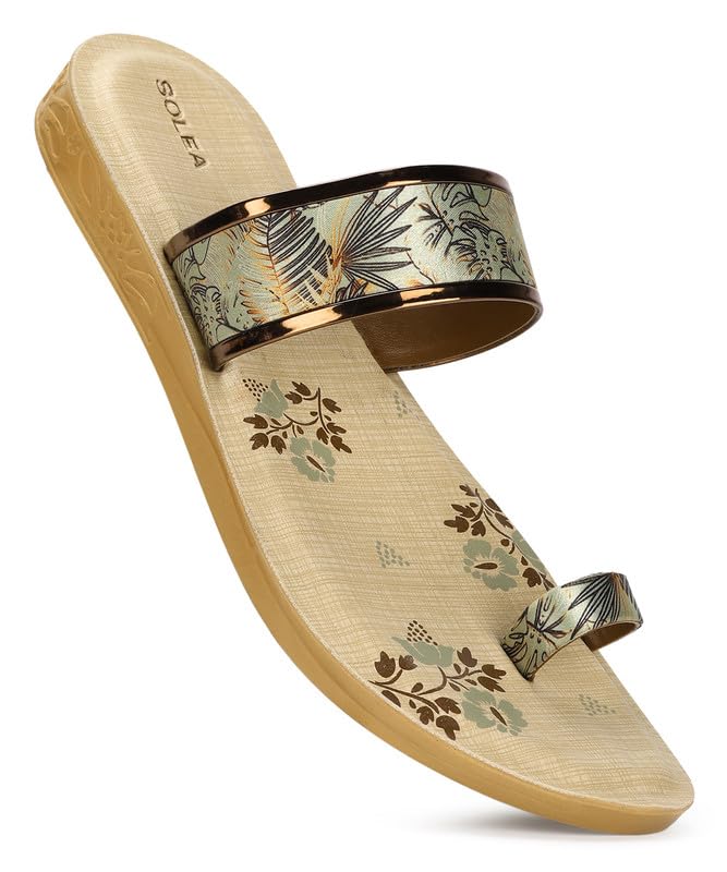 PARAGON PUK7019L Womens Green - Beige Sandals | Stylish Slip on Flat Sandals with Cushioned Soles | Comfortable Everyday Sandals for Outdoor Use (B0CK5SFHTX) Amazon Price History, Amazon Price Tracker