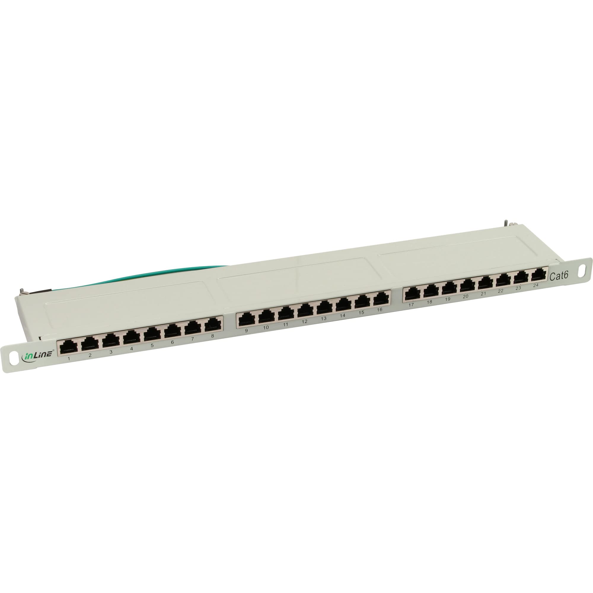 InLine 21720 Patch Panel Cat.6, 24 Porte, 48.26 cm, 19, 0.5He, Nero
