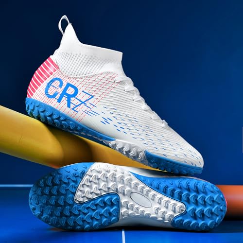 Image of Soccer Cleats for Mens Womens Indoor Turf Soccer Shoes Youth AG TF Training Football Boots Unisex