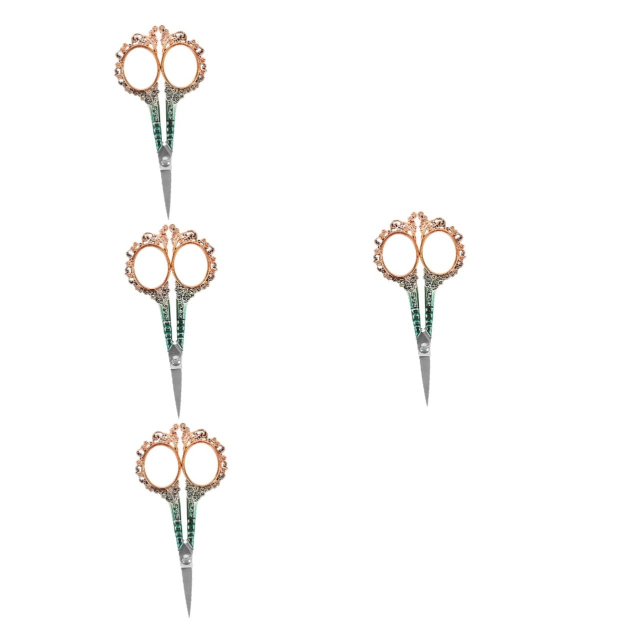 Angoily 4 Pezzi Forbice da Ricamo Vintage in Acciaio Inossidabile per Cucito Fai da Te Piccola Forbice per Tessuti con Ergonomico Design per Ufficio Casa