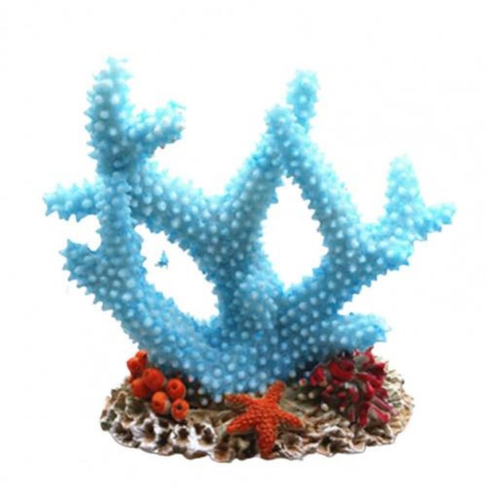 Casiler Blue Artificial Coral Ornament Aquarium Resin Coral Plant Simulation Water Plant Fish Tank Plants Landscape Decoration