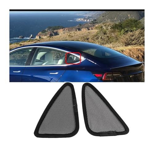 Parasol Ventanilla Coche para Tesla Model 3 Y red triangular de bloqueo de luz 2 piezas 2