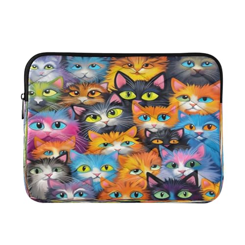 Funda para Portátil de 13-14 Pulgadas con Diseño de Gatos
