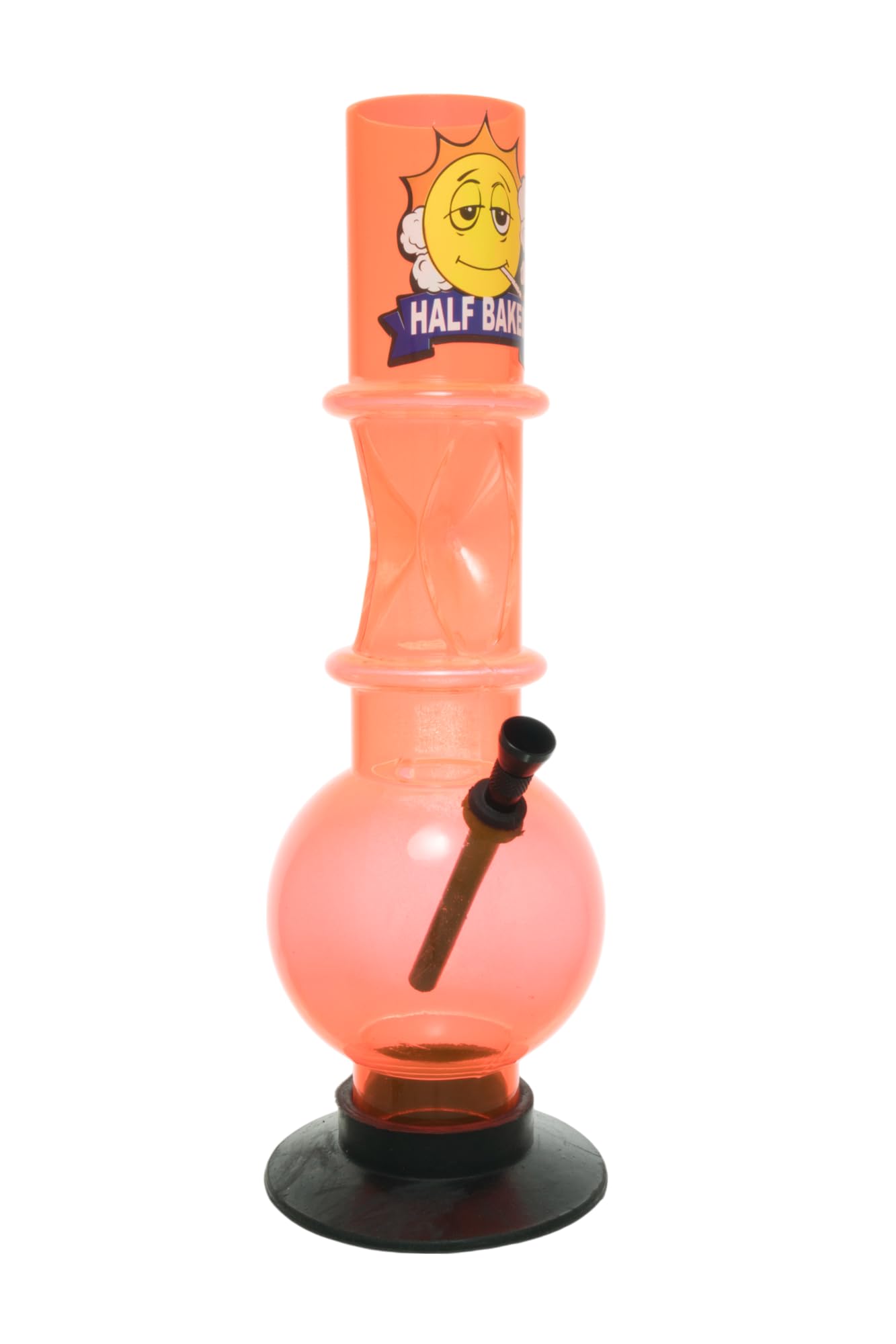 Half Baked "For Sure" 30cm Acrylic Waterpipe Bong (Orange)