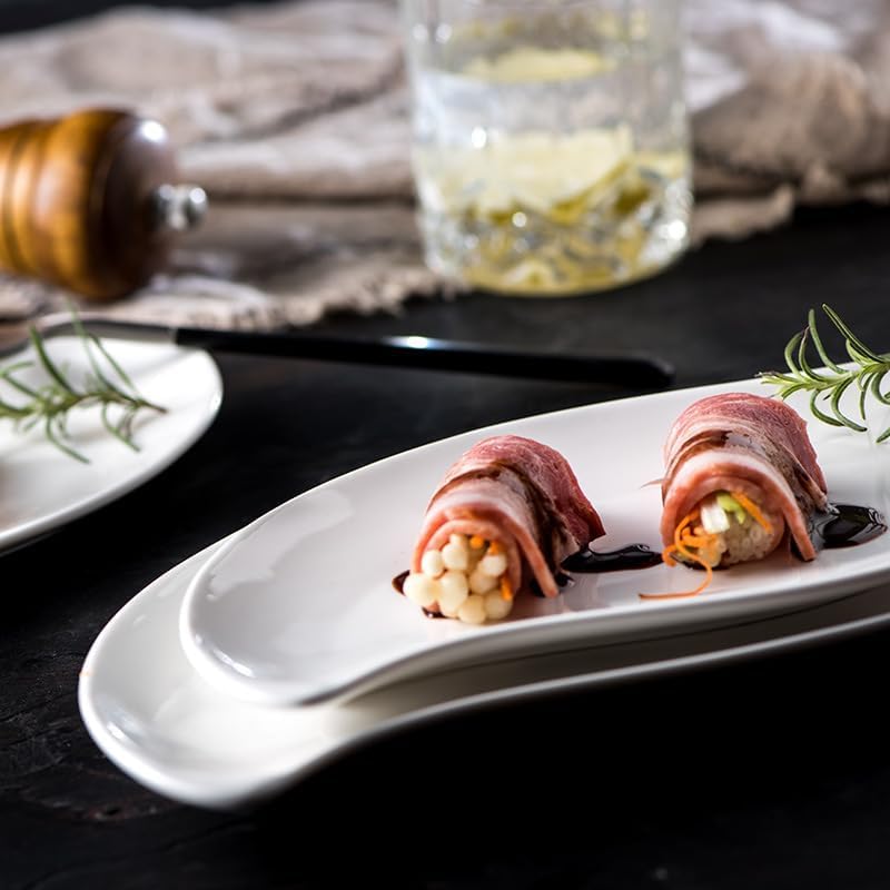 セラミック食器クリエイティブセラミックプレートヨーロッパの不規則なデザートプレート冷たい料理サラダプレート白いホテルの西洋食器,29