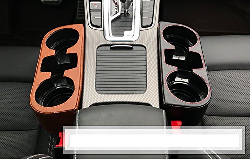 Iokone AST Coin Side Pocket Console Side Pocket Leather Cover Car Cup Holder Auto Front Seat Organizer Cell Mobile Phone Holder  thumb #6