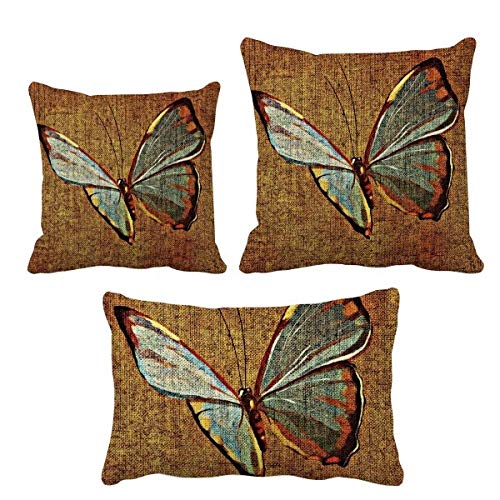 Coussin en lin papillon DIYthinker pour une decoration traditionnelle elegante - 2