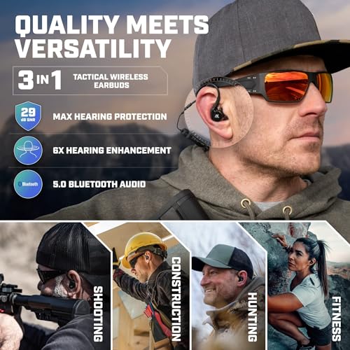 AXIL GS Extreme 2.0 Shooting Ear Buds – Hearing Enhancement & Noise Isolation Bluetooth Earbuds – w/Dynamic Speakers – 25-Hour - Thumbnail 2