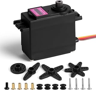 Digital Servo, Metal Gear High Speed Torque Digital Servo Motor, Servo Motor, Steering servo Motor, Micro Servo Motor for RC Helicopter Airplane Car Boat Robot Controls - 180 Degree