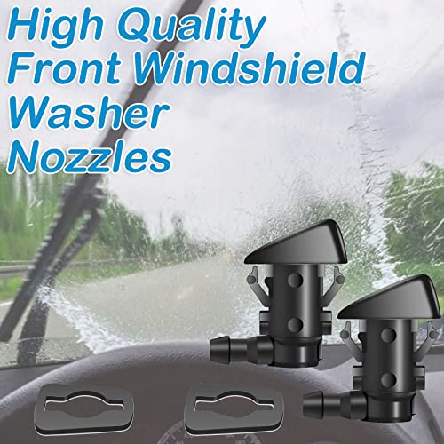 Windshield Washer Nozzle Kit Fit For 2005-2016 Jeep Grand Cherokee, 2005-2013 Chevy Malibu, 2005-2010 Pontiac G6, 2007-2010 Saturn Aura, Replace #55372143Ab, 15247800, 55156427Ab, 55079049Aa, 2Pcs #TOP5