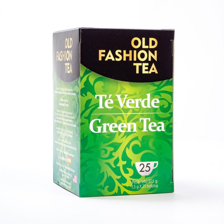 Té Verde 25 Sobres | Rico en Antioxidantes y Cafeína Moderada | OLD FASHION TEA