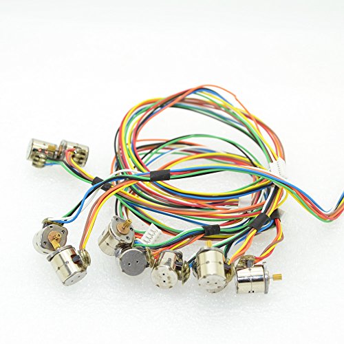 10pcs 2-Phase 4-Wire Micro 8mm Stepper Motor Mini Stepping Motor with Copper Gear