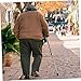 Ipetboom Elderly Walking Aid Stainless Steel Crutch Detachable Trekking Pole Non-Slip Hiking Stick Walking Stick