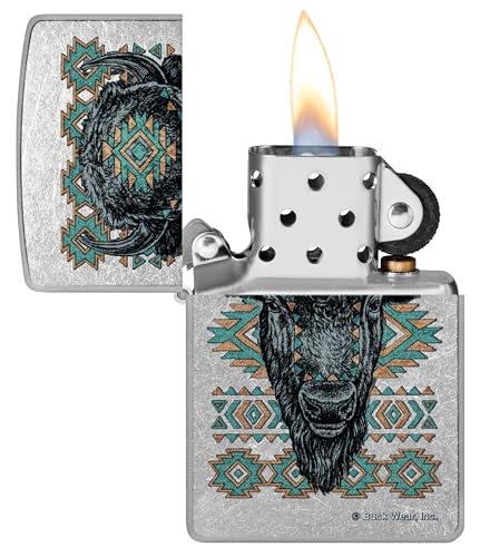 Image of Zippo Black Ice 1941 Replica Design, Pocket Fuel Windproof Lighter (Bis Certified)