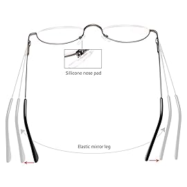 KoKoBin New Upgrade Half Reading Glasses-2 Pair Half Rim Metal Frame Glasses Spring Hinge Readers for Men and Women,Gunmetal and Brown 1.50