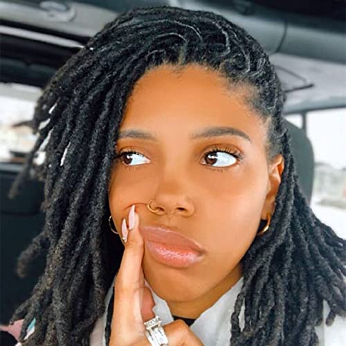 6 inch 30 Strands Loc Extensions Human Hair for Women/men Can Be Dyed Bleached Curled 100% Full Handmade Permanent Dreadlock Extensions 0.6cm Width