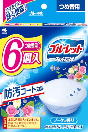 ブルーレット【まとめ買い】おくだけトイレ洗浄剤ブーケの香り詰め替え用25g×6個小林製薬