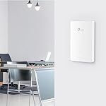 TP-Link Omada Entreprises WiFi 6 AX1800 Point d'accès sans fil Gigabit (EAP615-Wall) - MU-MIMO & Enfoiré, soutien OFDMA, PoE Propulsé, SDN Accès Cloud intégré & Application Omada