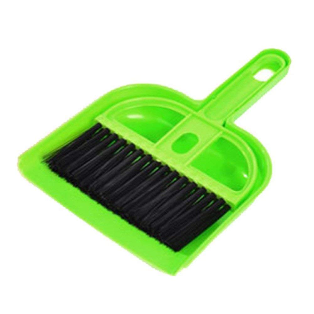 LSARI Eastbound Ventures Mini Plastic Cleaning Brush and Dustpan Set Sweep Broom for Computer, Keyboard, Desktop, Car Table (Multicolour)