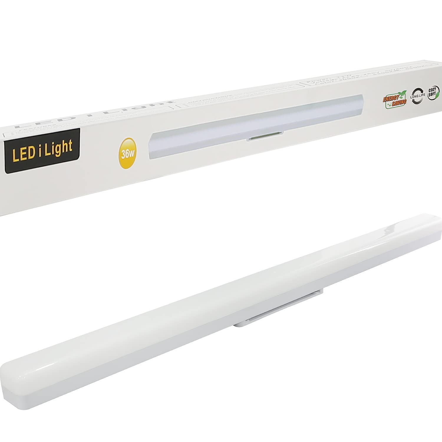 CBJKTX Plafoniera a LED da soffitto Lampada da Soffitto bianco naturale - | Moderni 36W Pannello Luce Lampada da parete 4000K Illuminazione interni per garage camera letto corridoio cucina - 90CM