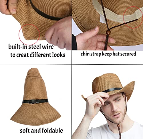 Sombrero Vaquero de Paja con Ala Ancha para Hombre y Mujer miniatura 5