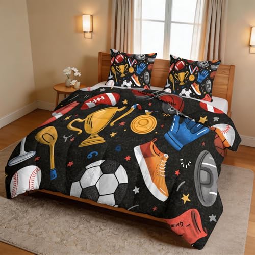 Edredón de calavera 200x200 lavable con dos fundas de almohada rojas 6