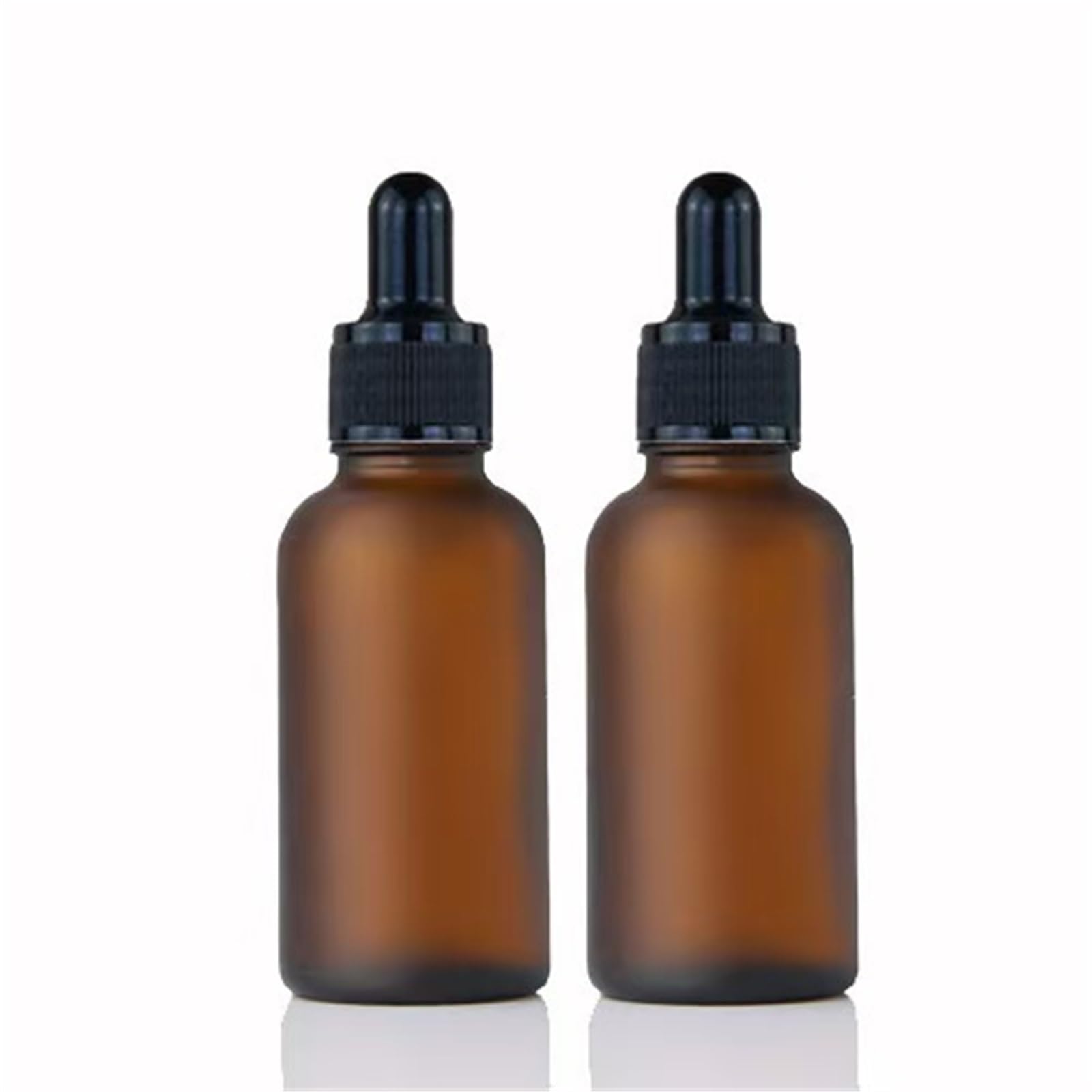 TRRYUIP Mini Pipette Dropper Bottle 20ml 30ml Frosted Amber Glass Dropper Bottle Perfume Matte Brown Container 10ml Serum Flavor Travel(7,50pcs,15ml)