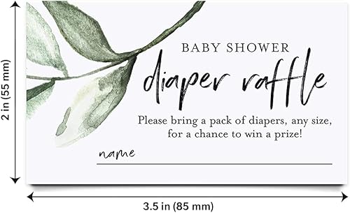 Miniatura 4 de Bliss Collections Boletos para rifas de pañales para baby shower, flores bohemias, tarjetas de invitación para divertido juego de baby shower con