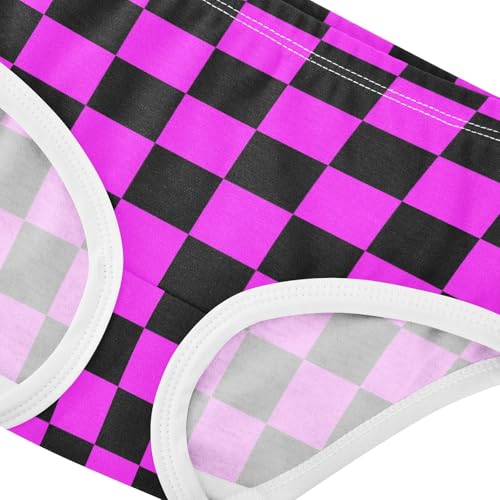 Pink and Black Buffalo Checkered Toddler Girls's Underwear 2T4