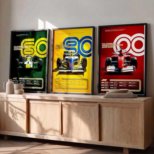 Image of kotart Big Sports Cars Framed Posters Gift Items for Boys Room Wall Decoration Bedroom Living Room Office Studio Decor | Car Poster Frame for Wall Decor Set Of 3 Size | Design 952 Black (14x20 Inch)
