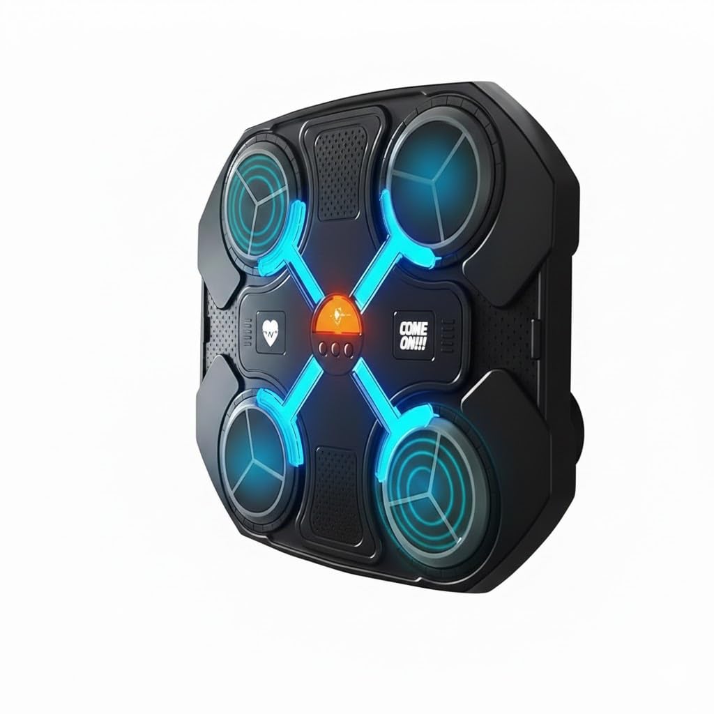[𝟏𝟎 𝐘𝐄𝐀𝐑𝐒 𝐖𝐀𝐑𝐑𝐀𝐍𝐓𝐘] Kids Smart Music Boxing Machine Wall-Mounted, LED Target Lights with Bluetooth Sound, Electronic Punch Game with Gloves for Fun Fitness & Training-picture-31