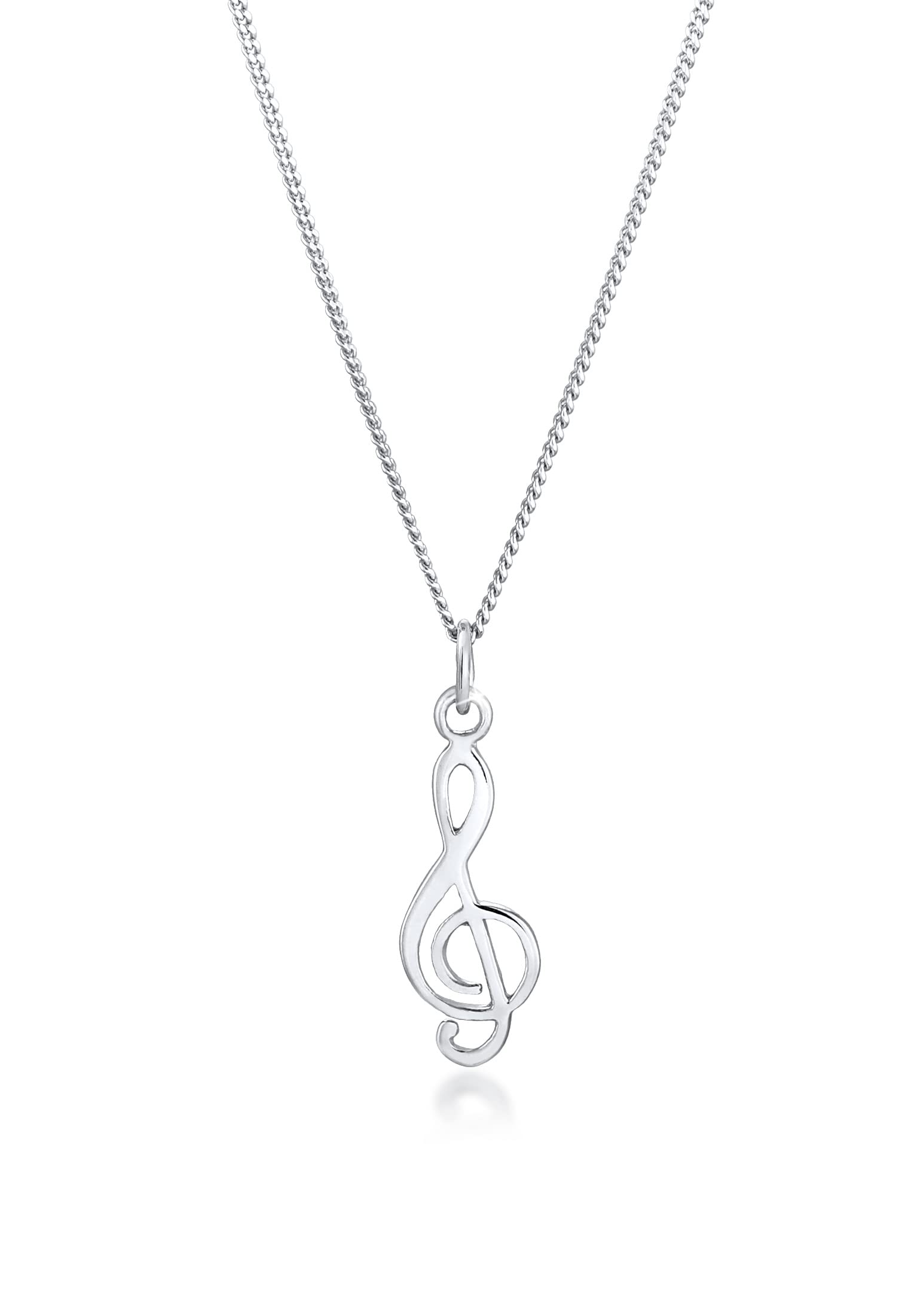 Elli Necklace Women Clef Pendant Classic in 925 Sterling Silver