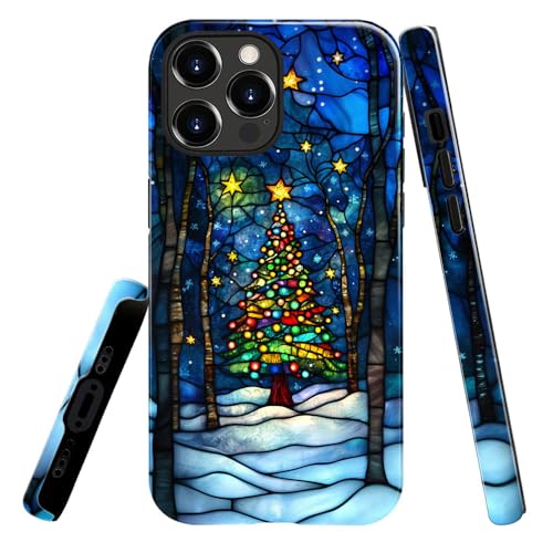 Coque iPhone 13 Pro Max cadeau de Noël idéal motif nuit enneigée en TPU